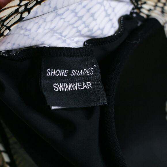 Shore Shapes Women’s Skirted One Piece Swimsuit 8 Black Flattering Bathing Suit - Picture 6 of 7